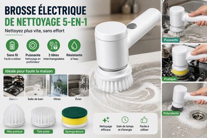 Brosse Électrique de Nettoyage 5-en-1